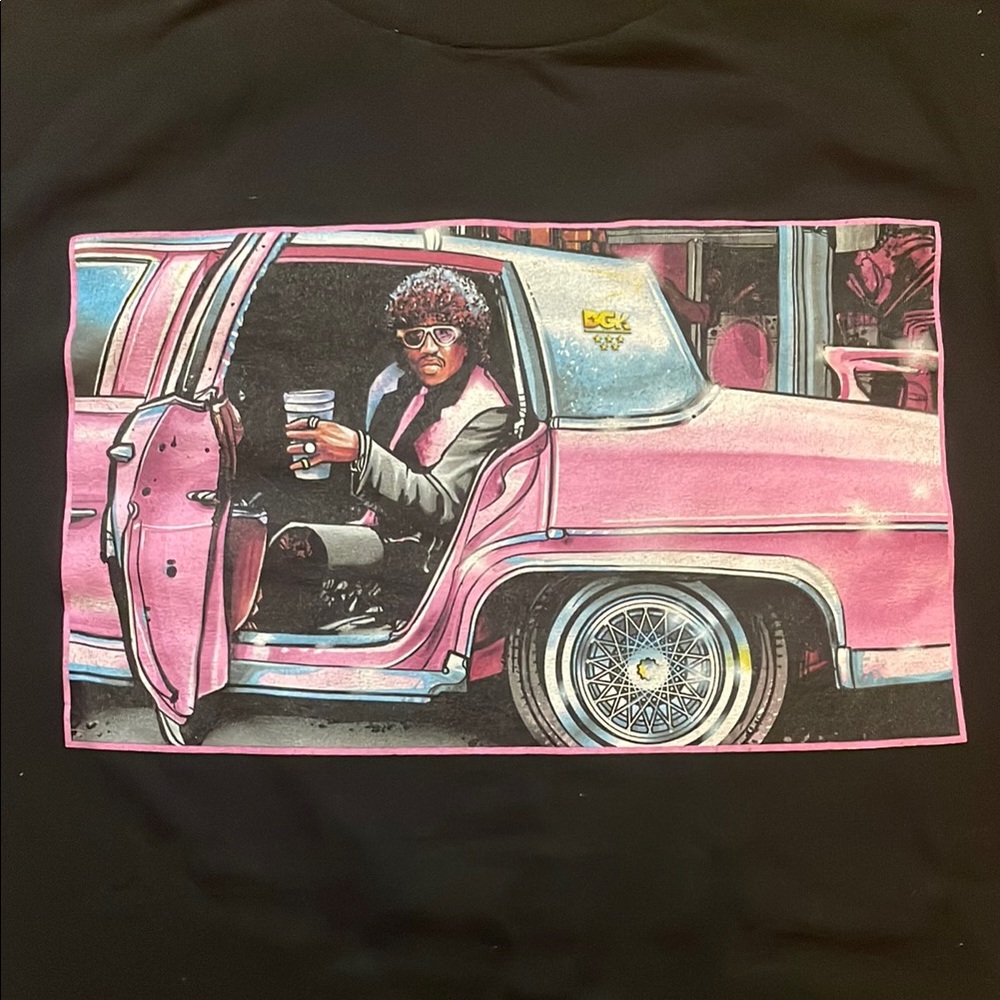 DGK Graphic Tee with Pink Car Design